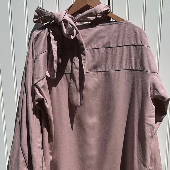 Baserange Lesie Dress Kaftan Caftan Ahimsa Raw Wild Silk Pompei Rose Size M NWT - Picture 13 of 16